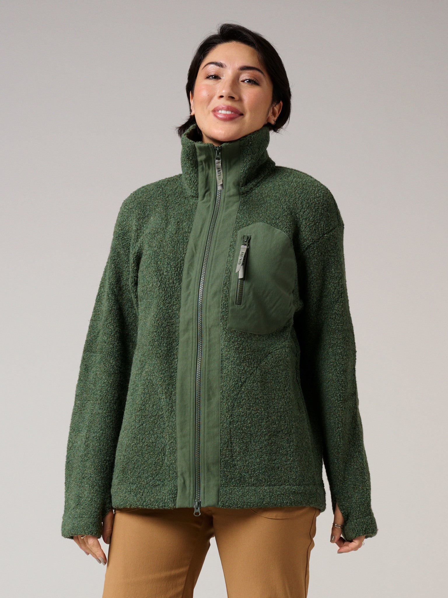 Astrid Plus Size Winter Jacket Women Faux Fur Stitching High