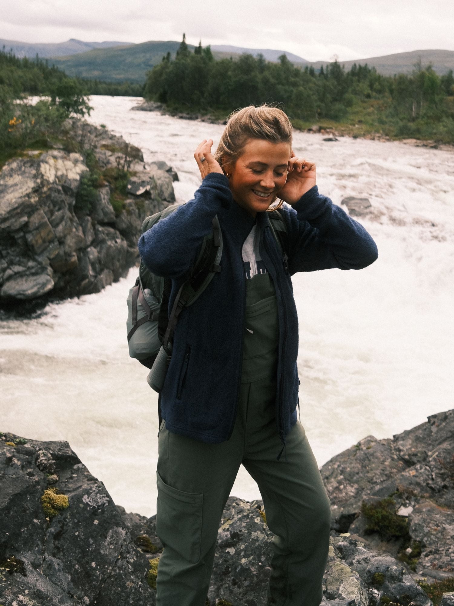 Ada ullfleece dam Marinblå