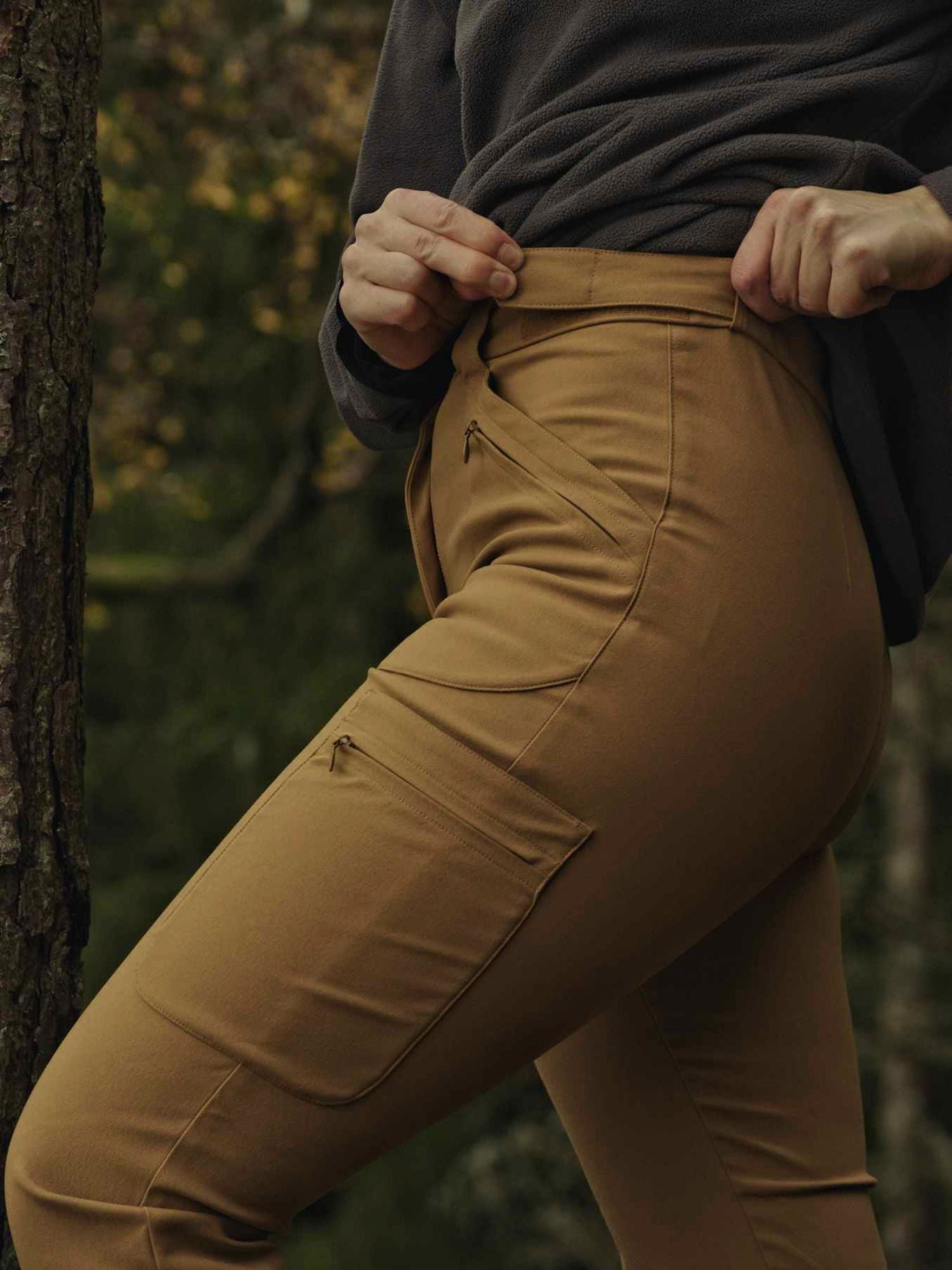 Amelia Hiking Pants with Adjustable Waist Camel