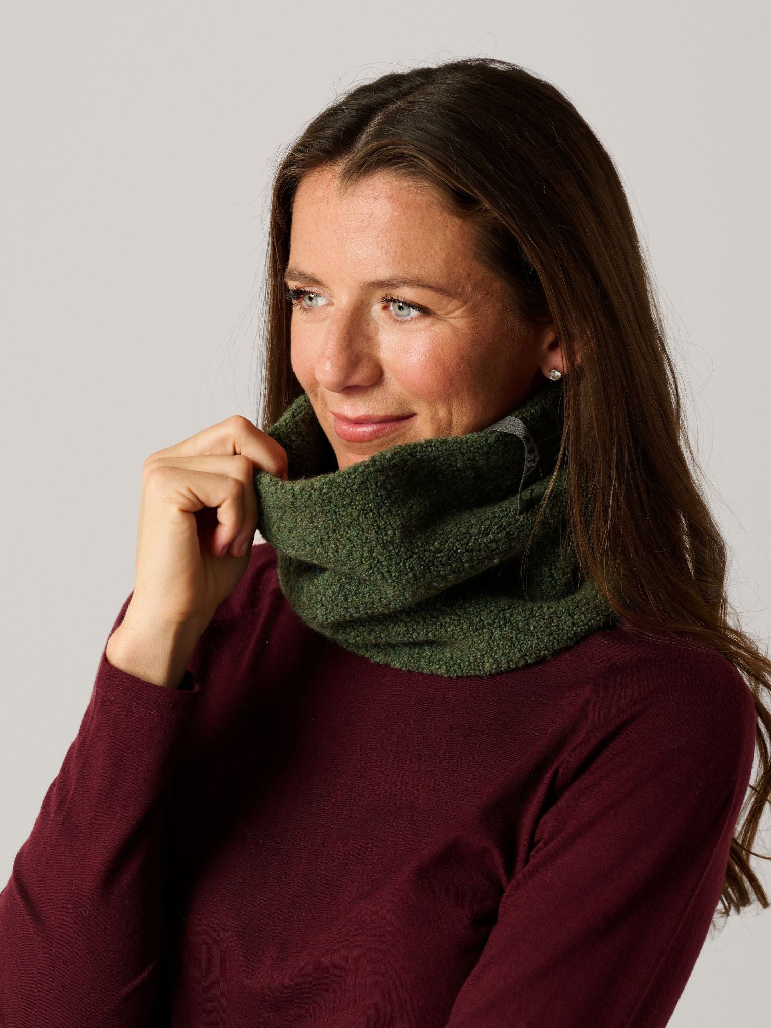 Camilla Wool Neckwarmer Green