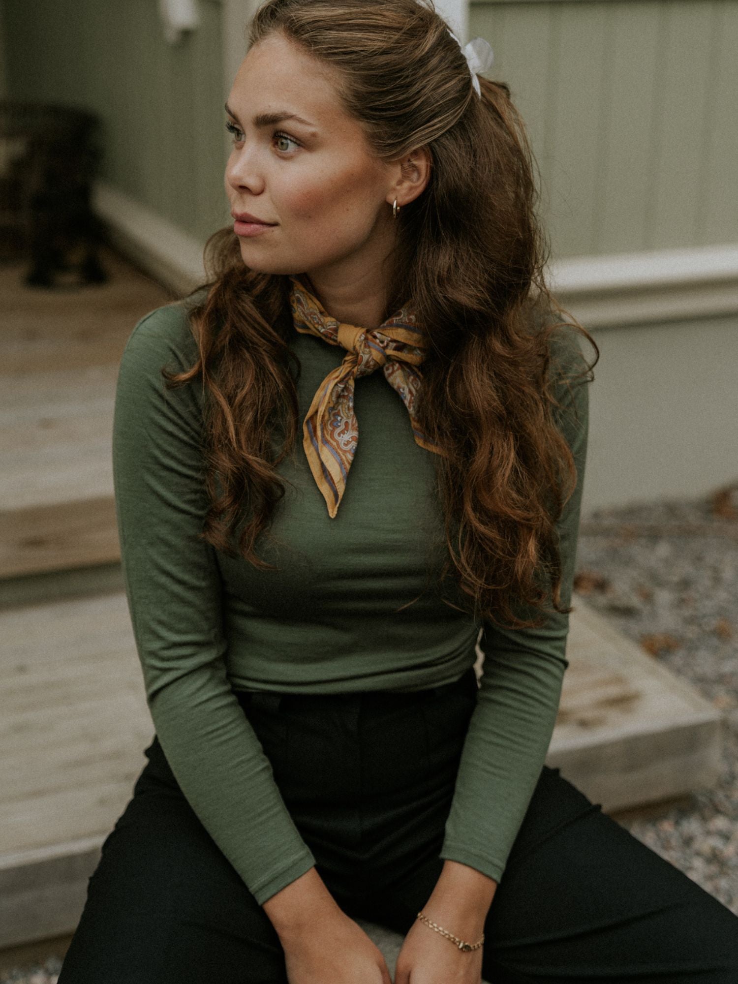 Ingrid Merino Long Sleeve Green