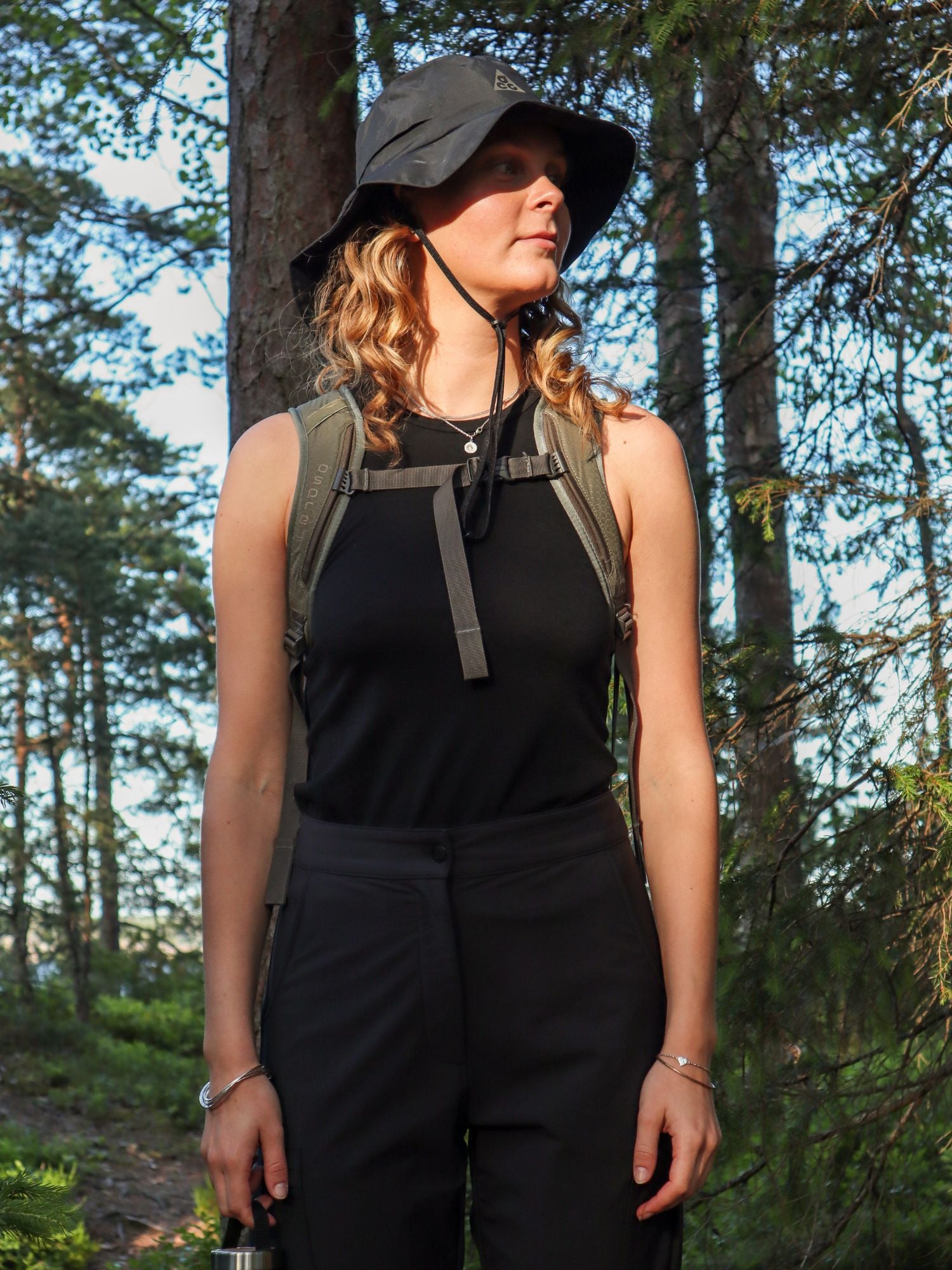 Ingrid Merino Singlet Black