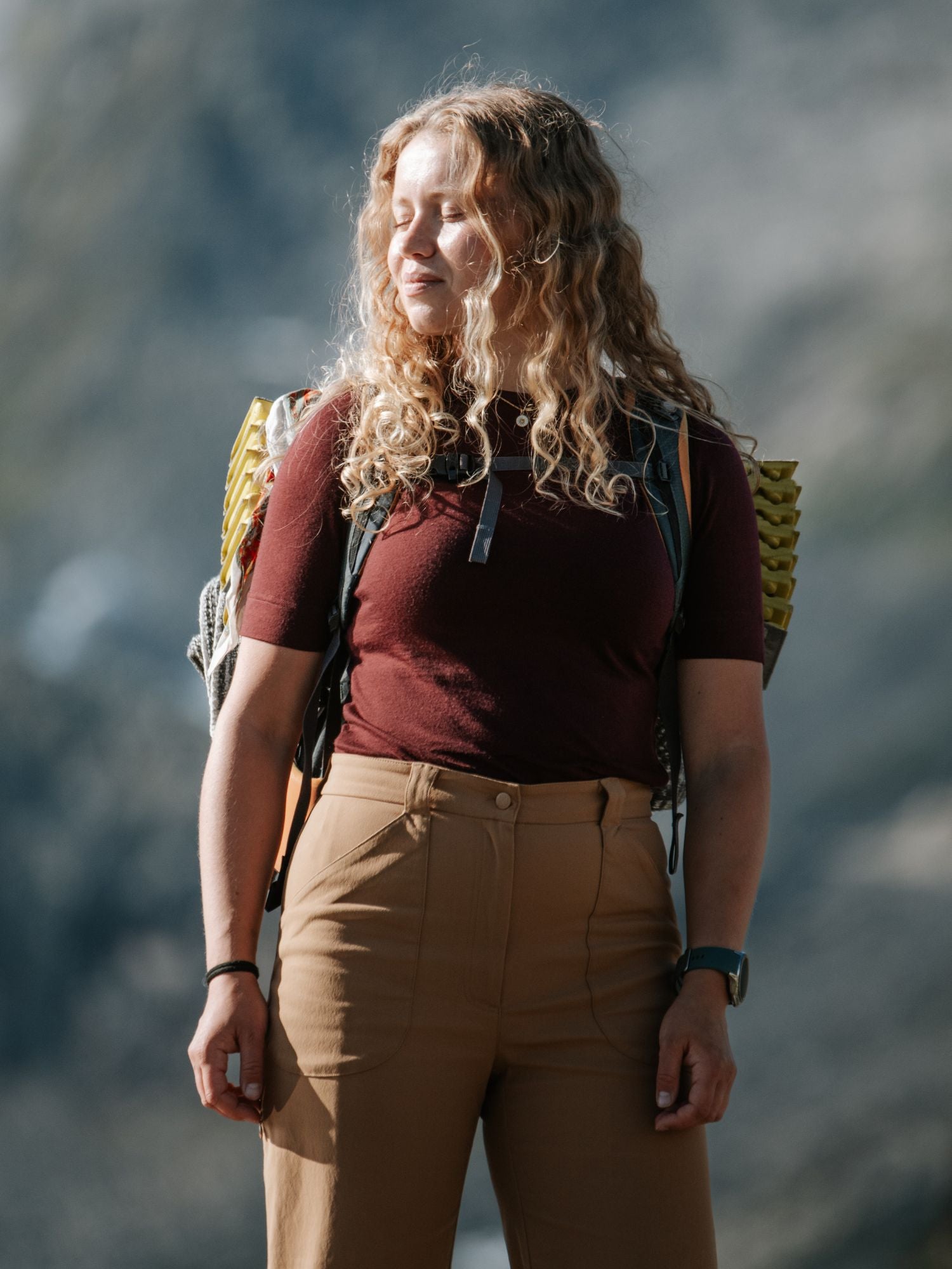 Ingrid Merino Short Sleeve Burgundy