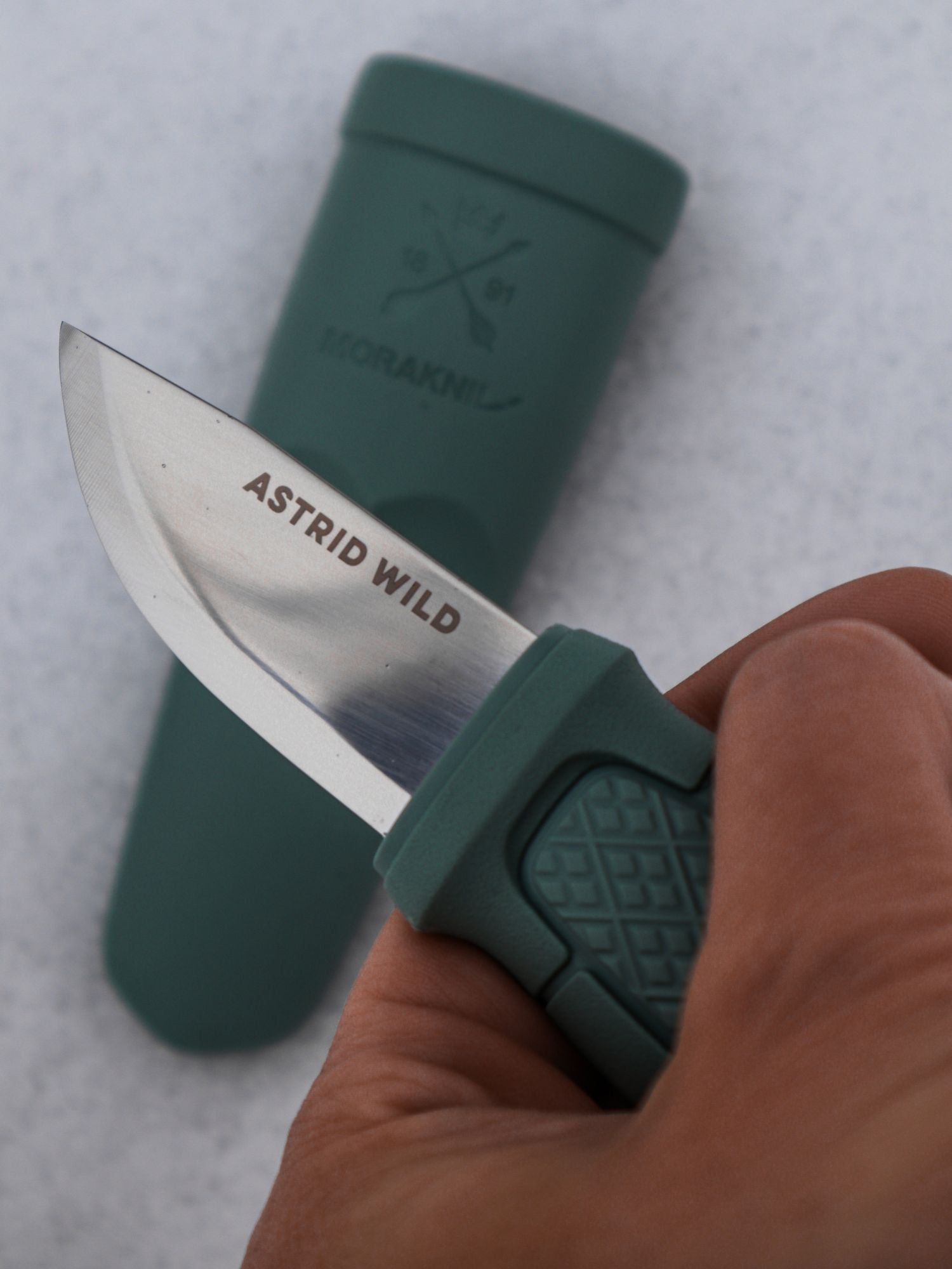 Morakniv knife with Astrid Wild engraving