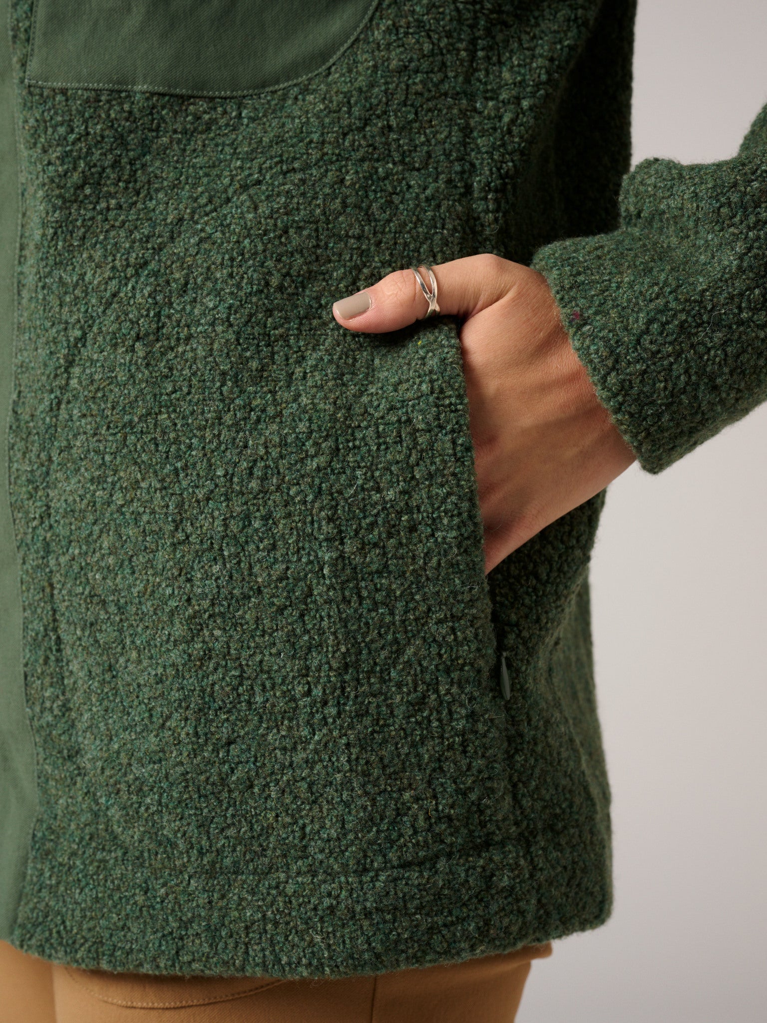 Minna Woolfleece-Jacke Grün